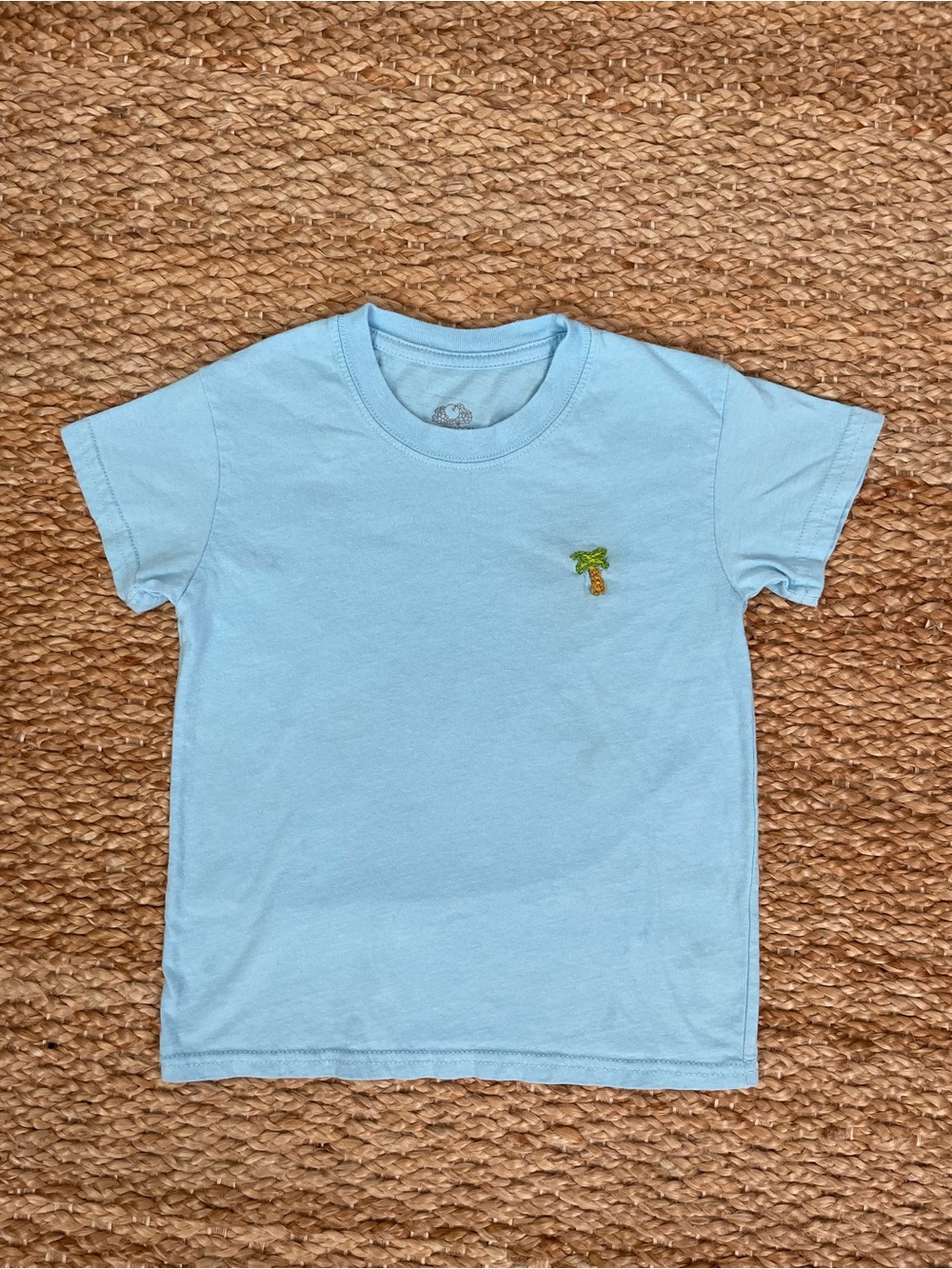 Hand-Embroidered Palm Tree Tee — 4T/5T